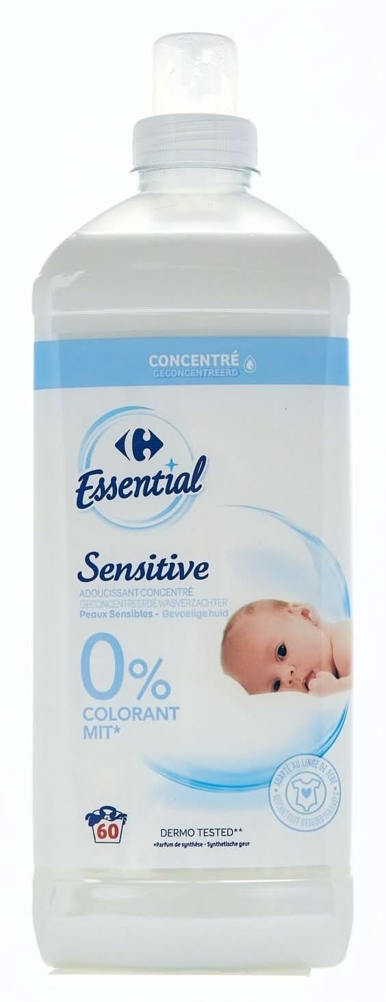 Carrefour Essential - Adoucissant sensitive 60 lavages (1,5L)