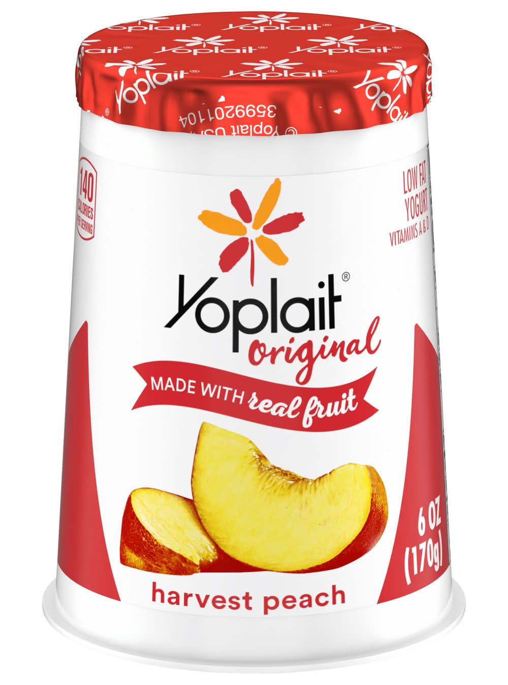 Yoplait Original Low Fat Harvest Peach Yogurt (6 oz)