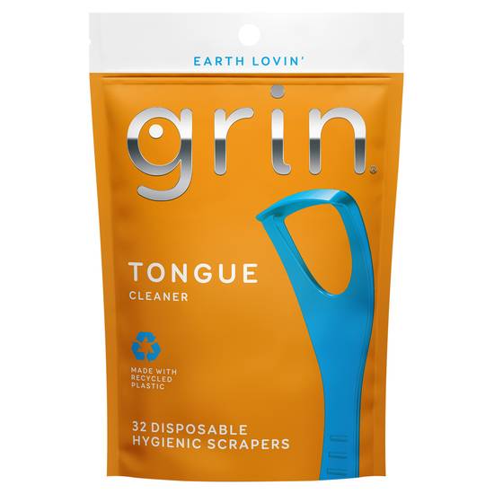 Grin Disposable Hygienic Scrapers Tongue Cleaner (32 ct)
