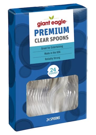 Giant Eagle Premium Clear Spoons (24 ct)