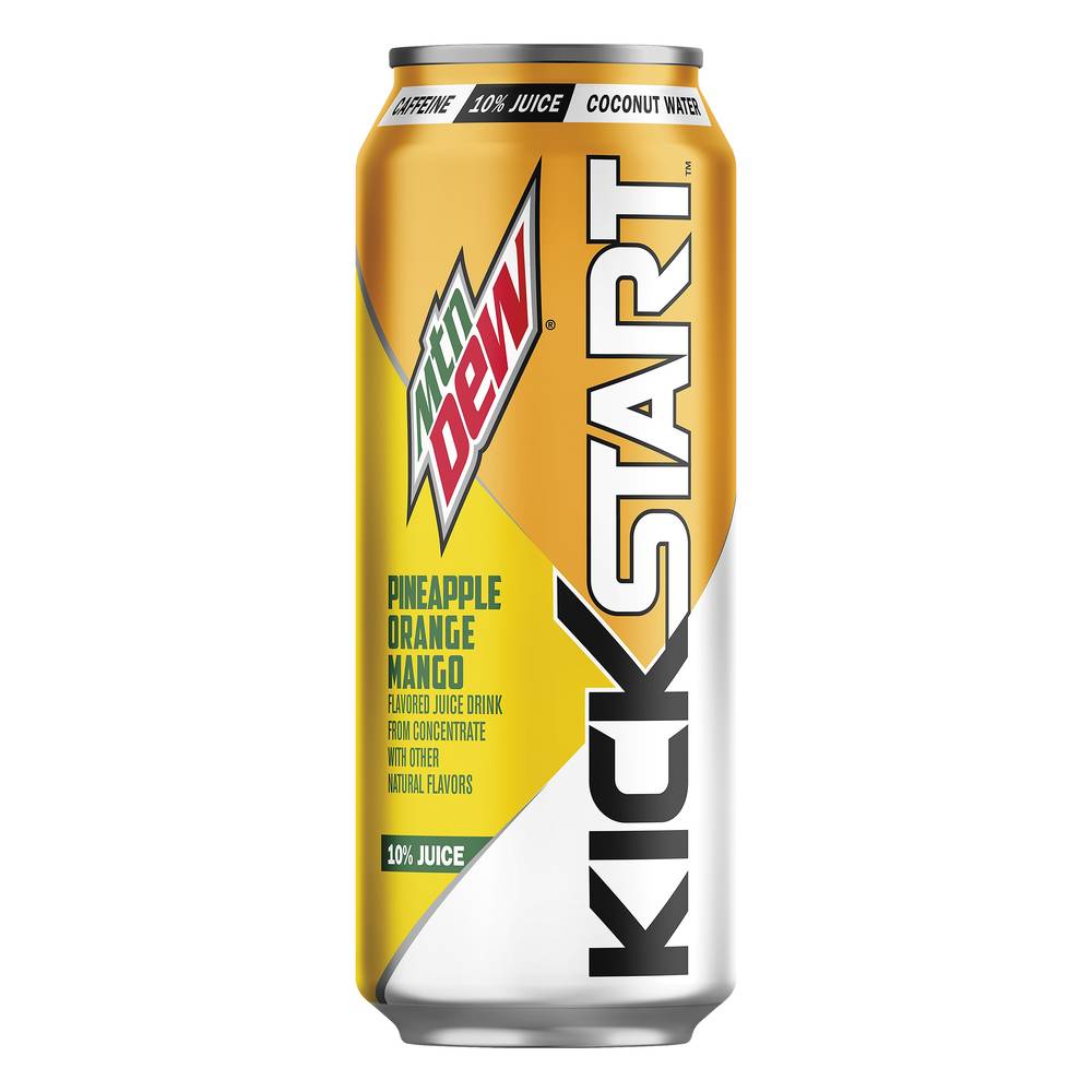 Mtn Dew Kickstart Juice Drink, Pineapple-Orange-Mango (16 fl oz)