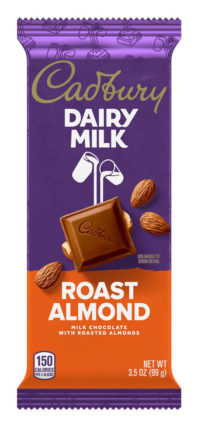 Cadbury Dairy Milk Roast Almond Chocolate Bar (3.5 oz)