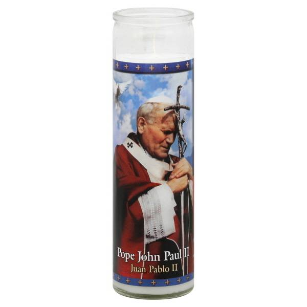 St Jude Candle Co Pope John Paul Ii White Wax Candle