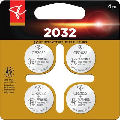 President's choice piles au lithium 3v 2032 - 3v lithium batteries 2032 (4 unités)