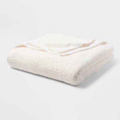 Threshold Cozy Chenille Bed Blanket, Full/Queen, White