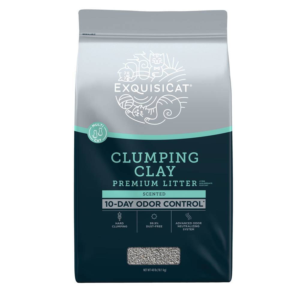 ExquisiCat Premium Clumping Scented Multi-Cat Clay Cat Litter (18.1 kg)