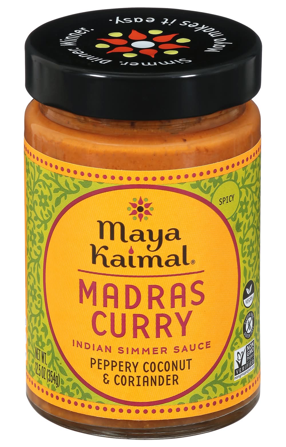 Maya Kaimal Madras Curry Indian Simmer Sauce, Spicy (12.5 oz)