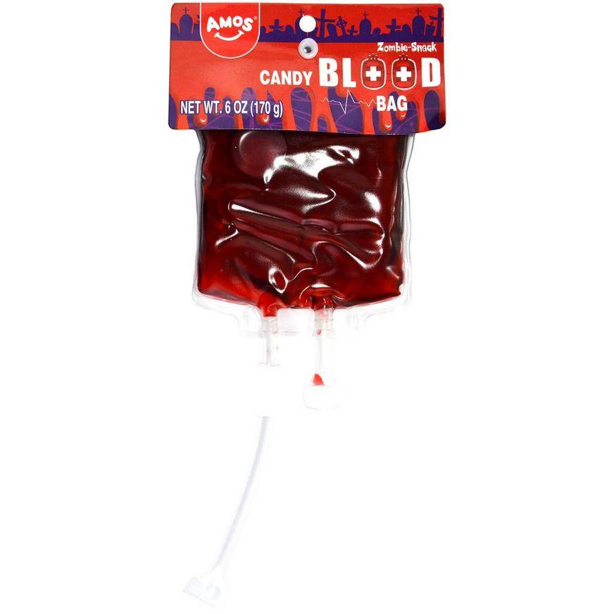 AMOS Liquid Candy Blood Bag, Strawberry (6 oz)