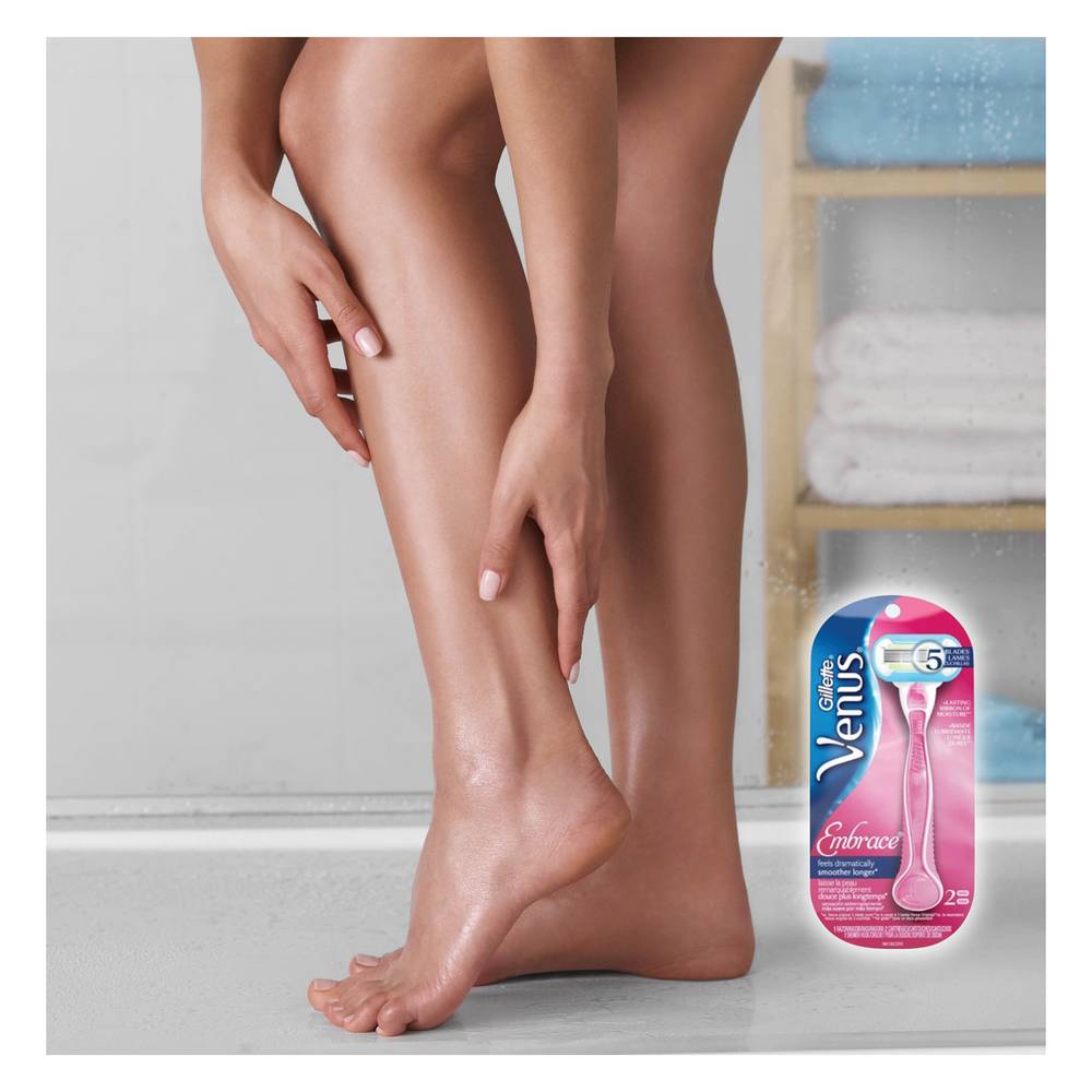 Gillette Venus Extra Smooth Pink Women's Razor Handle + 2 Refills ...