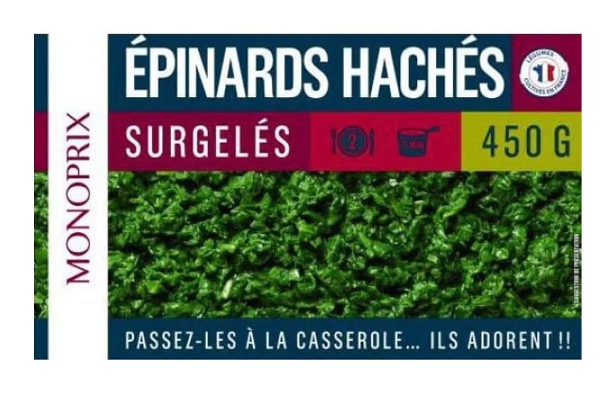 Monoprix - Epinards hachés (450g)