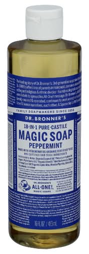 Dr. Bronner's 18-in-1 Hemp Peppermint Pure-Castile Soap