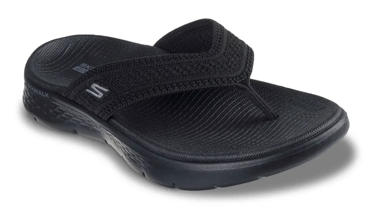 Skechers Go Walk Flex Holly Sandal (Black Medium - 7)