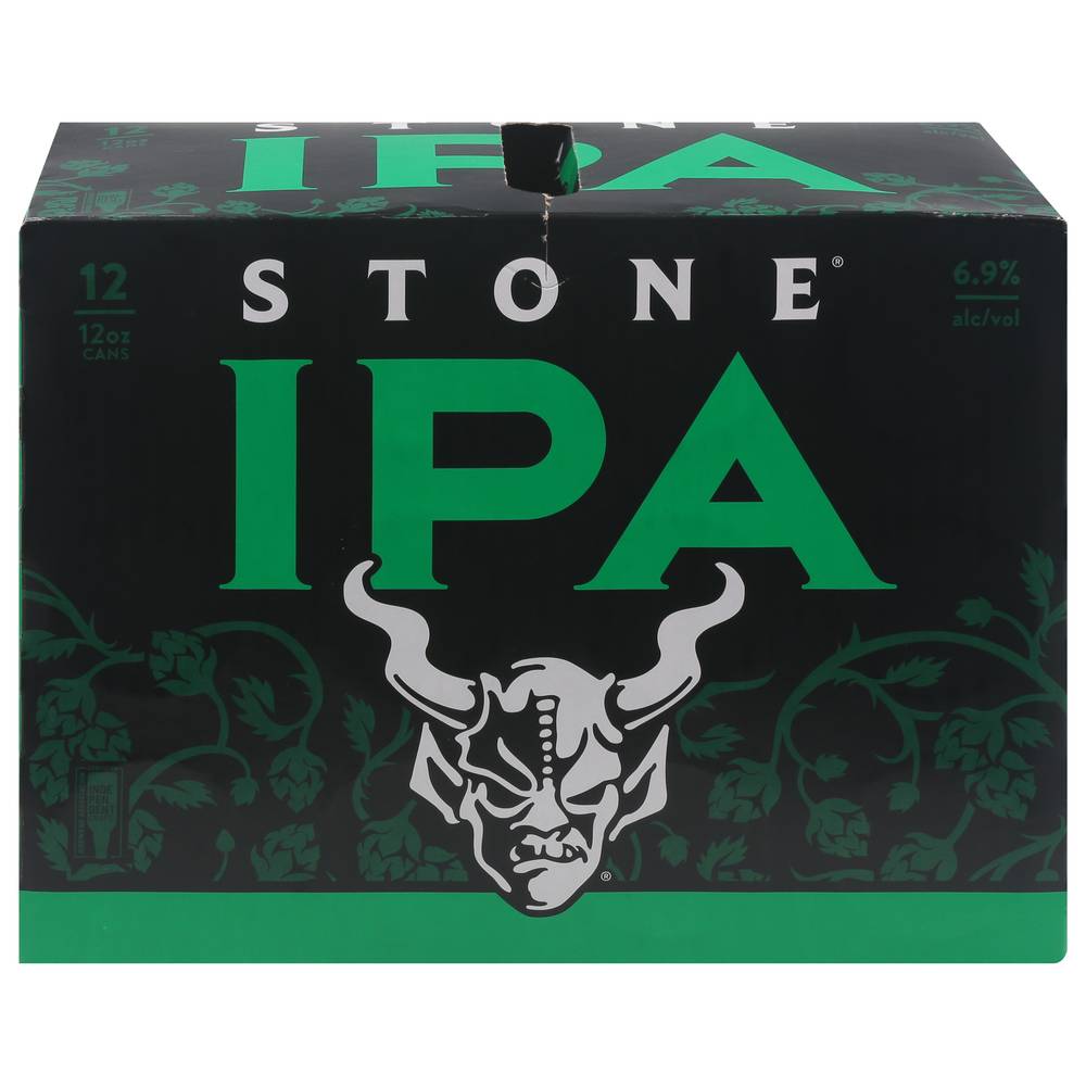 Stone Domestic Ipa Beer (12 ct, 12 fl oz) (lemon peel tropical dank)