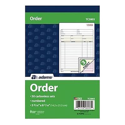 Tops Carbonless Order Book (14.2x21.5cm)