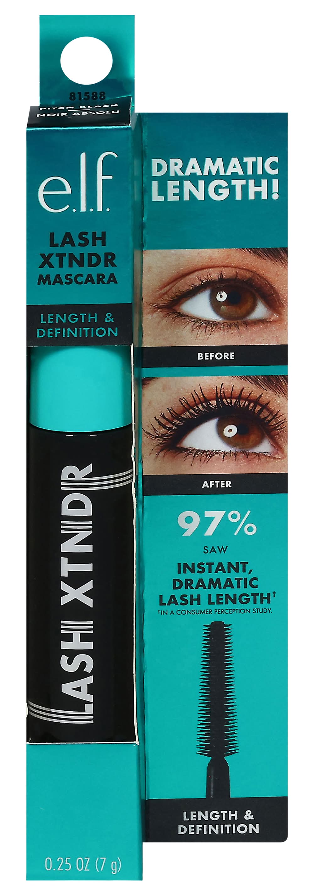 e.l.f. Lash Extndr Mascara, Pitch Black (0.25 oz)
