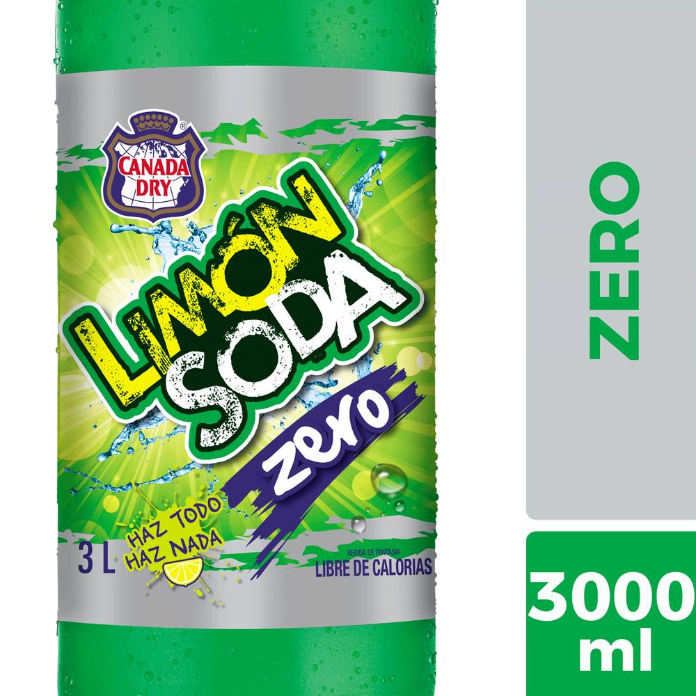 Limón soda bebida zero (botella 3 l)