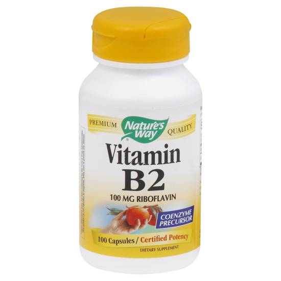 Nature's Way Riboflavin Vitamin B2 100 mg Capsules