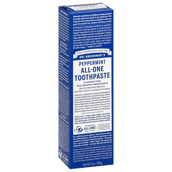 Dr. Bronner's Peppermint All-One Toothpaste
