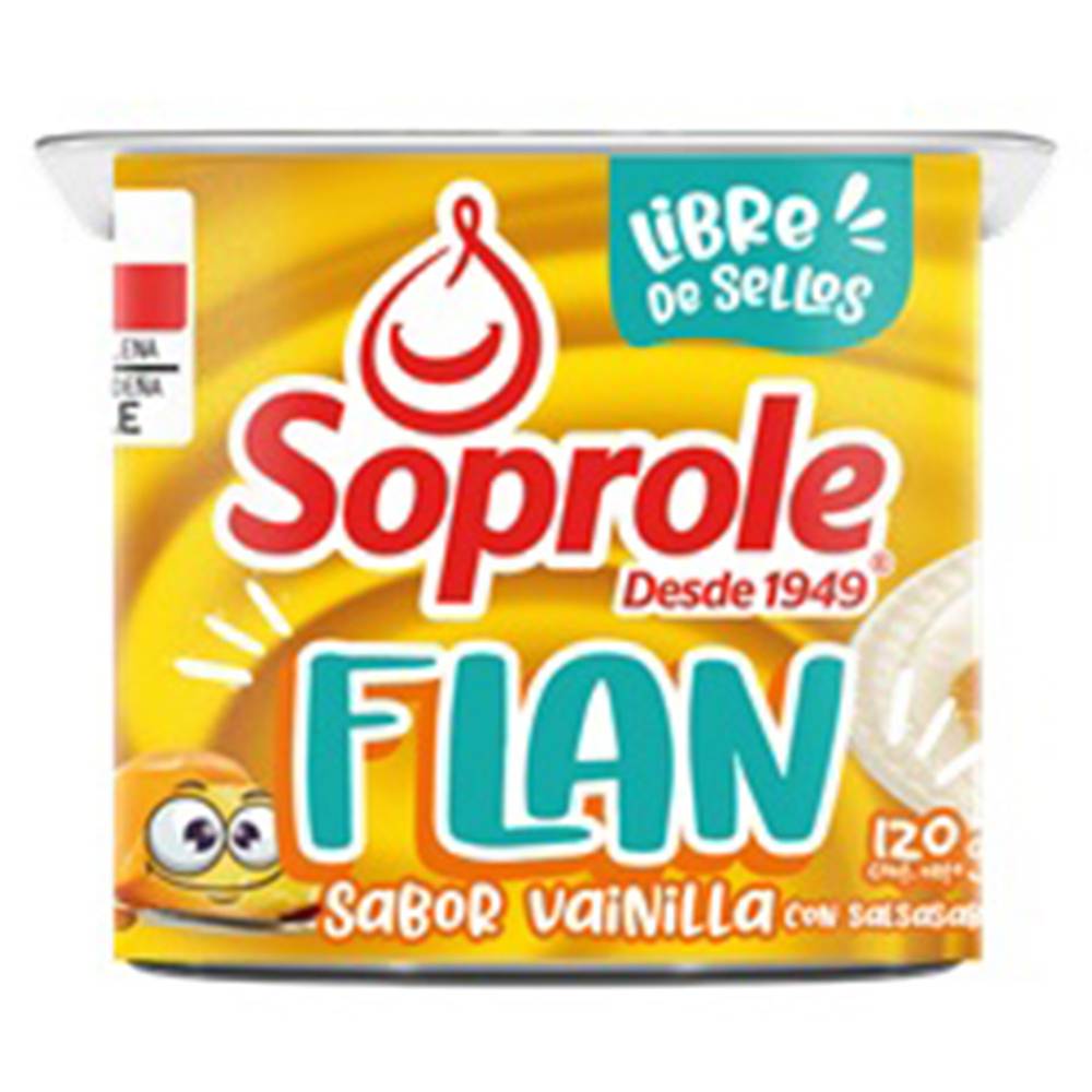 Soprole flan vainilla con salsa de caramelo (pote 120 g)