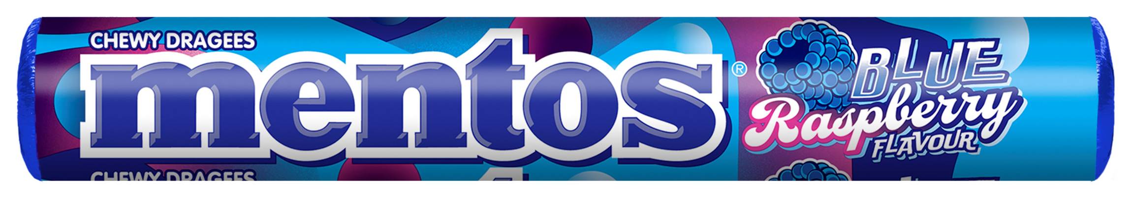 Mentos Chewy Dragees Mints, Blue Raspberry (37.5g)