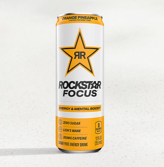 Orange Pineapple Rockstar® Focus Energy Can