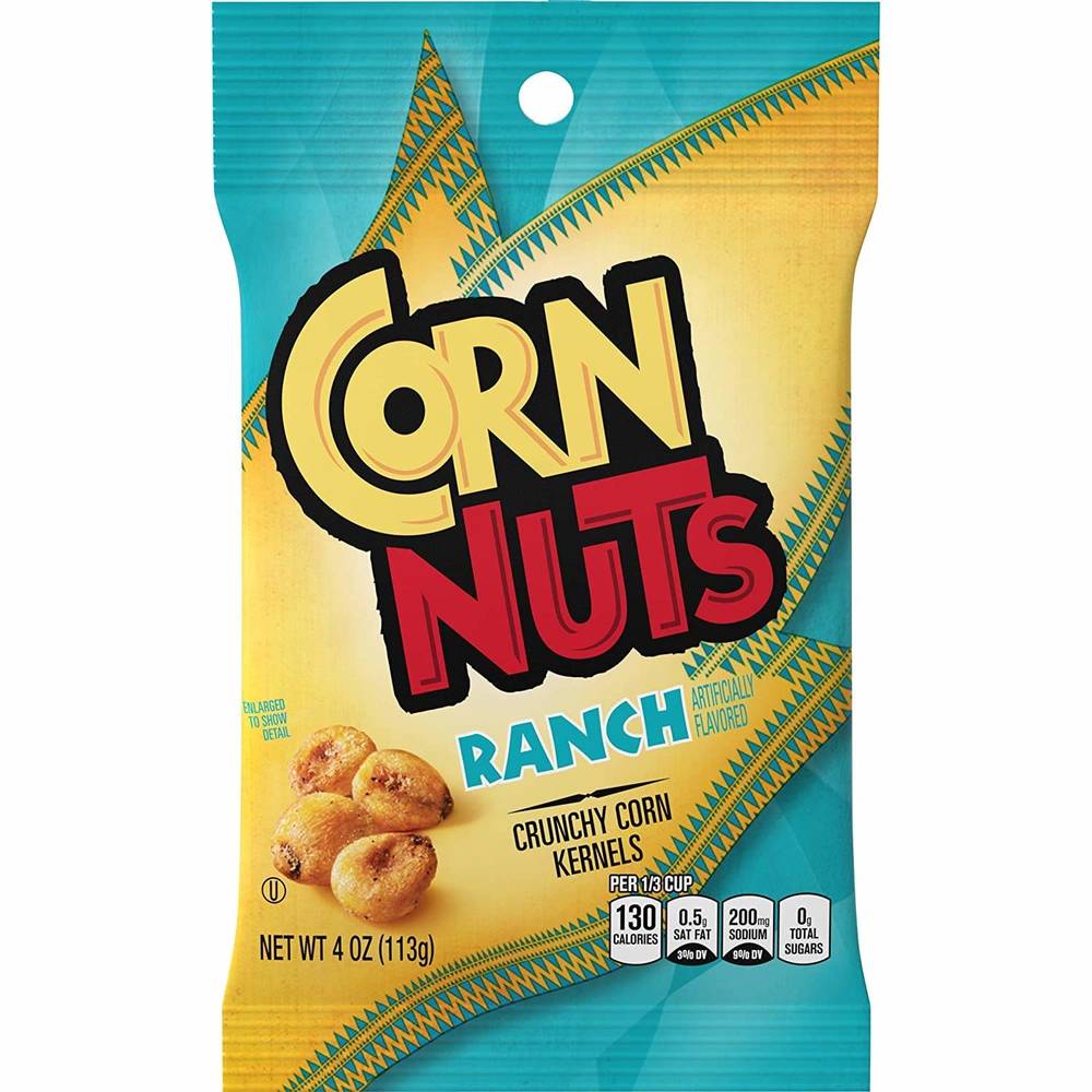 CORN NUTS  4 oz Snacks Ranch Bag - Made with Real Corn, 0g Trans Fat, Kosher | 7115907311