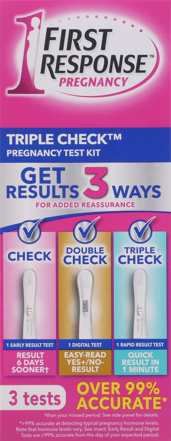 First Response triple check pregnancy test kit
