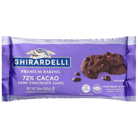 Ghirardelli Premium Baking 72% Cacao Dark Chocolate Chips