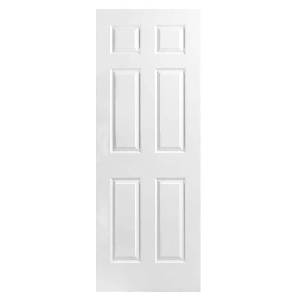 Masonite Traditional 24-in x 80-in 6-panel Textured Hollow Core Molded Composite Slab Door | 743351