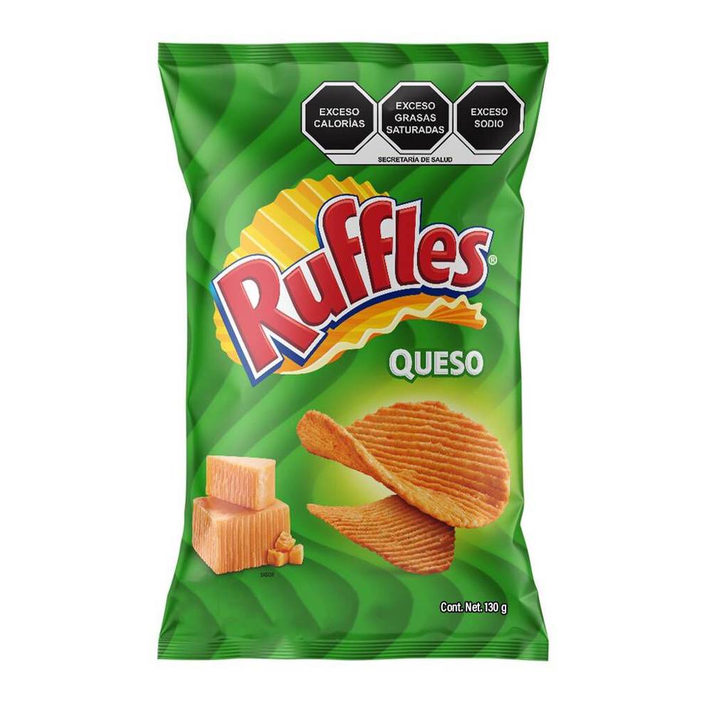 Ruffles papas fritas onduladas (queso)