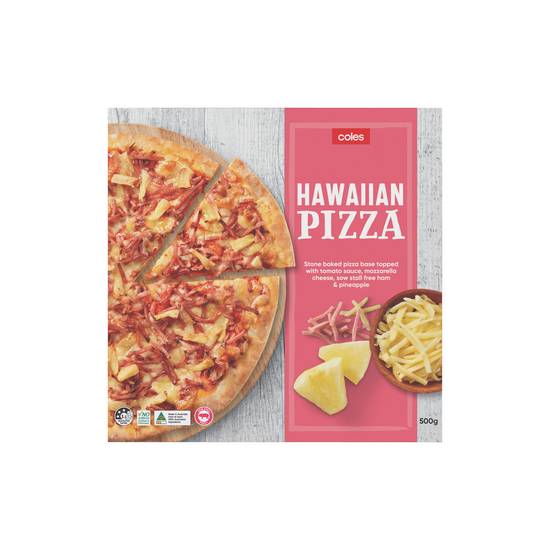 Coles Frozen Hawaiian Pizza 500g