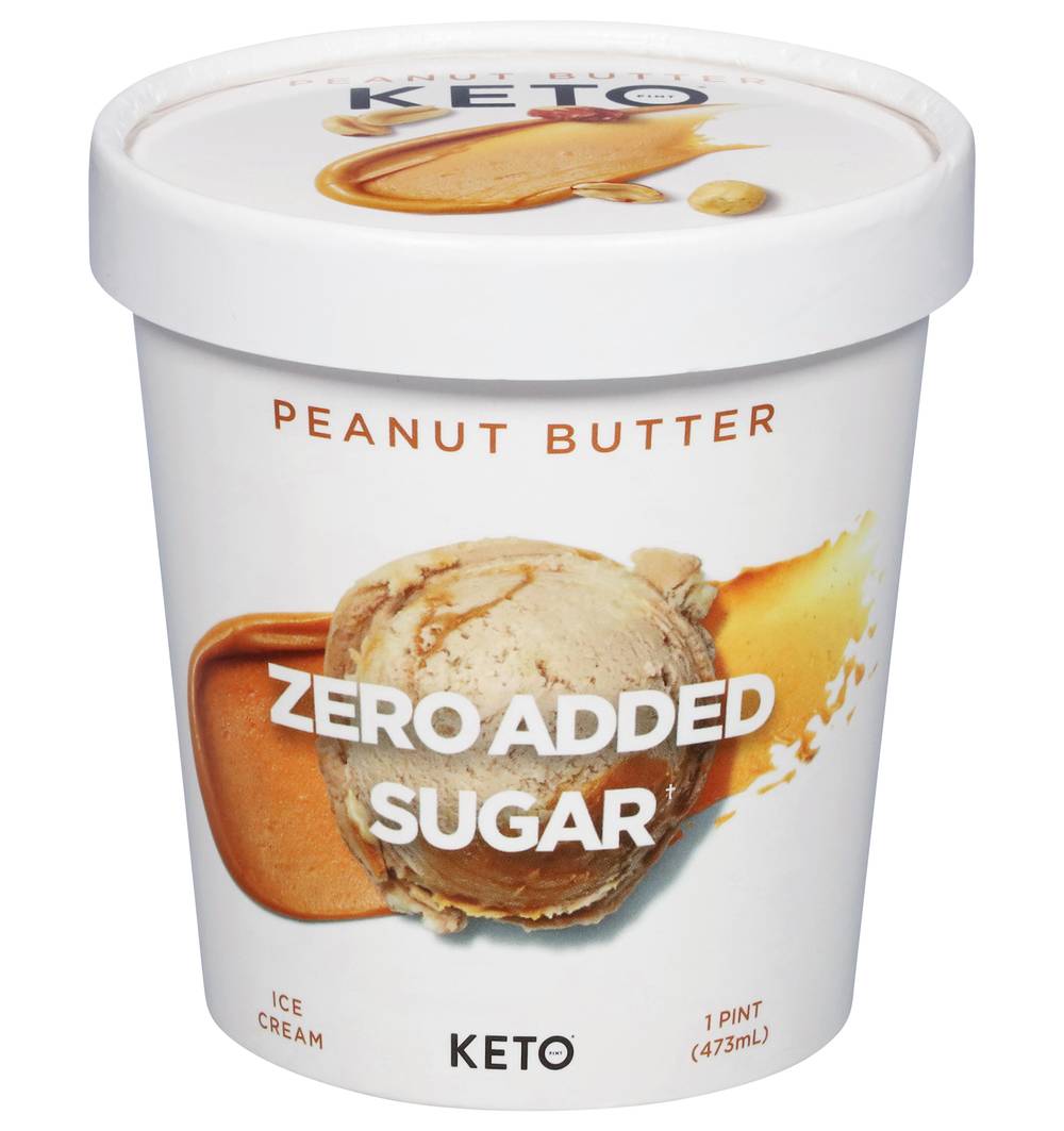 Keto Pint Zero Added Sugar Peanut Butter Ice Cream (473 ml)