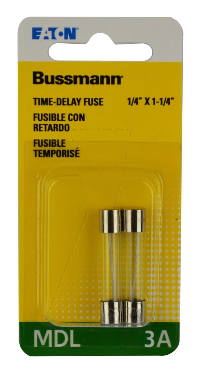 Bussmann 3 Amps Time Delay Fuse 2 Pk