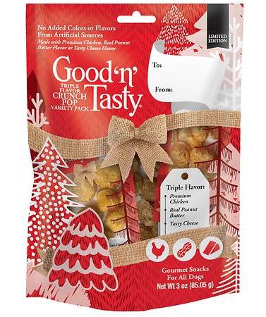 Good 'n' Tasty Crunch Pop Gourmet Snacks For All Dogs Variety pack, Assorted (3 oz)