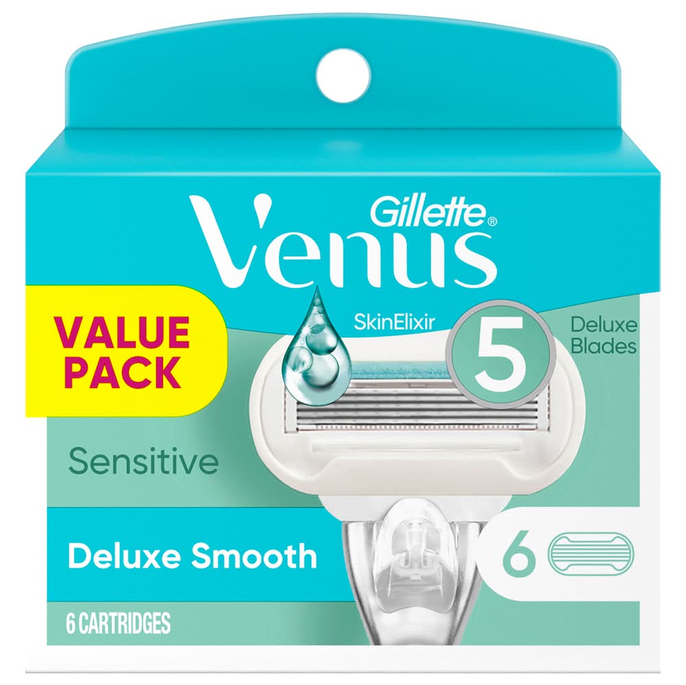Gillette Venus Deluxe Smooth Sensitive Women's Razor Blade (1.73 oz)