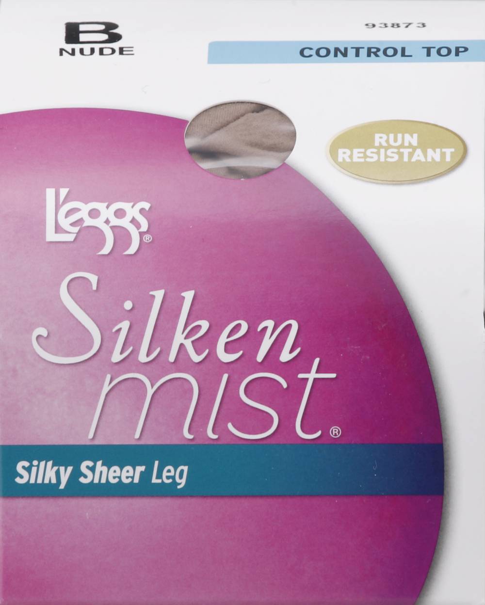 L'eggs Silken Mist Silky Sheer Run-Resistant Pantyhouse, Control Top, Sheer Toe, Multi