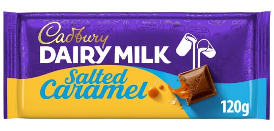 Cadbury Salted Caramel, Dairy Milk Chocolate Bar (120g)