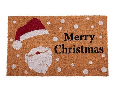 Santa's Workshop "Merry Christmas" Santa Face Coir Doormat, (18" x 30")