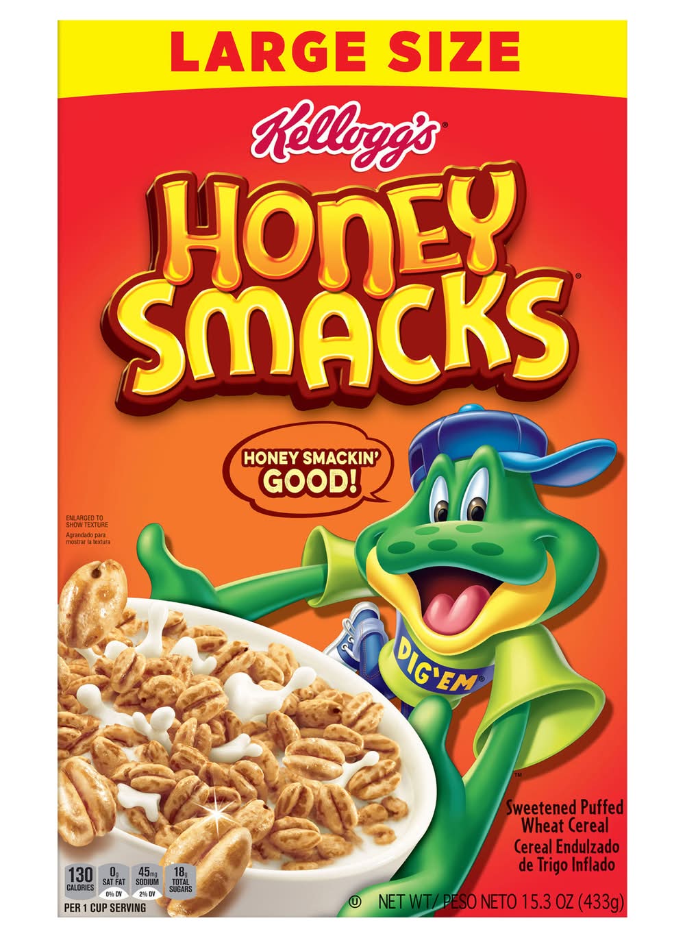 Honey Smacks Sweetened Puffed Wheat Breakfast Cereal (15.3 oz)
