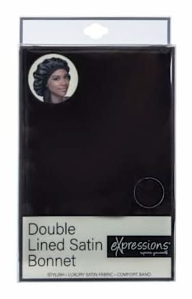 Double Lined Satin Bonnet Black