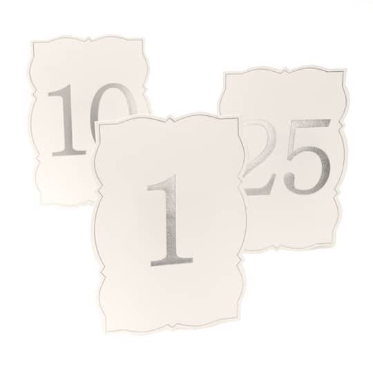 1-25 Ornate Silver Table Numbers By Celebrate It