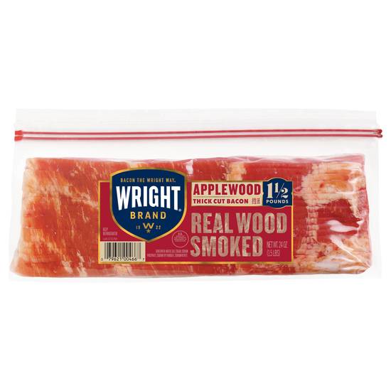Wright Thick Cut Bacon Real Wood Bacon (applewood-smoked)