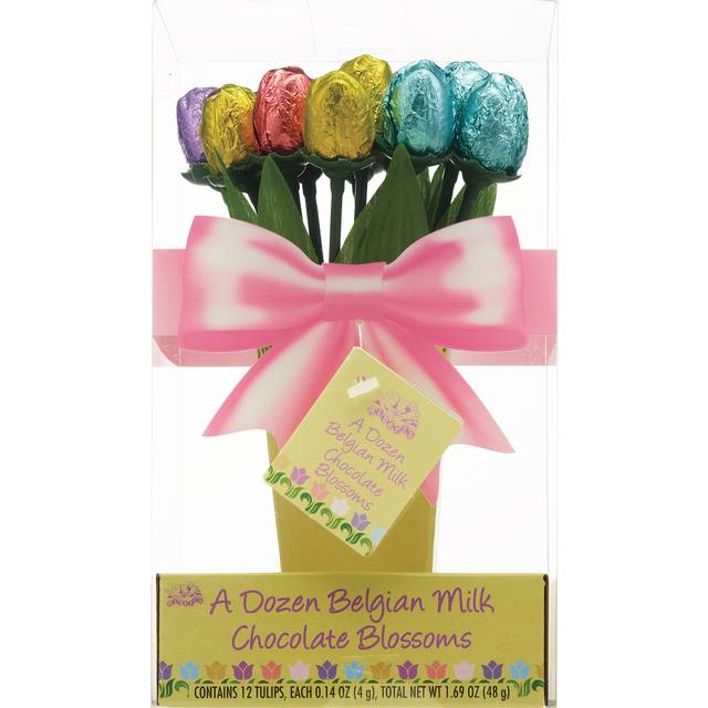 Albert's Belgian Dozen Tulips Candy, Milk Chocolate (1.69 oz, 12 ct)