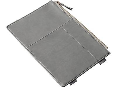 Martha Stewart Small Notebook Zipper Pouch, Gray (MS108F)
