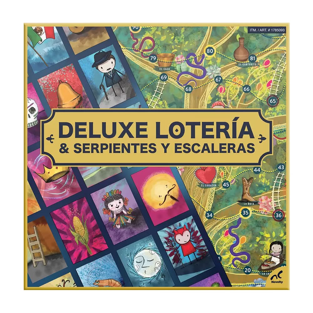 Novelty · Juego de mesa deluxe lotería & serpientes y escaleras, 3+ Años
