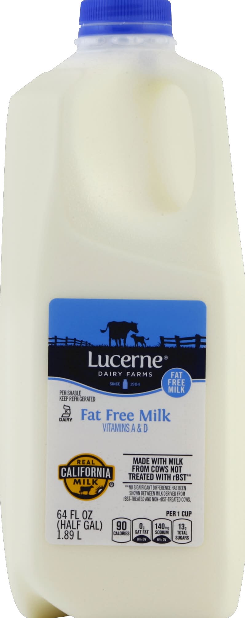 Lucerne Dairy Farms Fat Free Milk (64 fl oz)