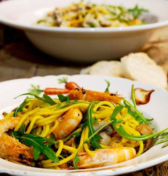 Pasta alla Camarão e Rúcula