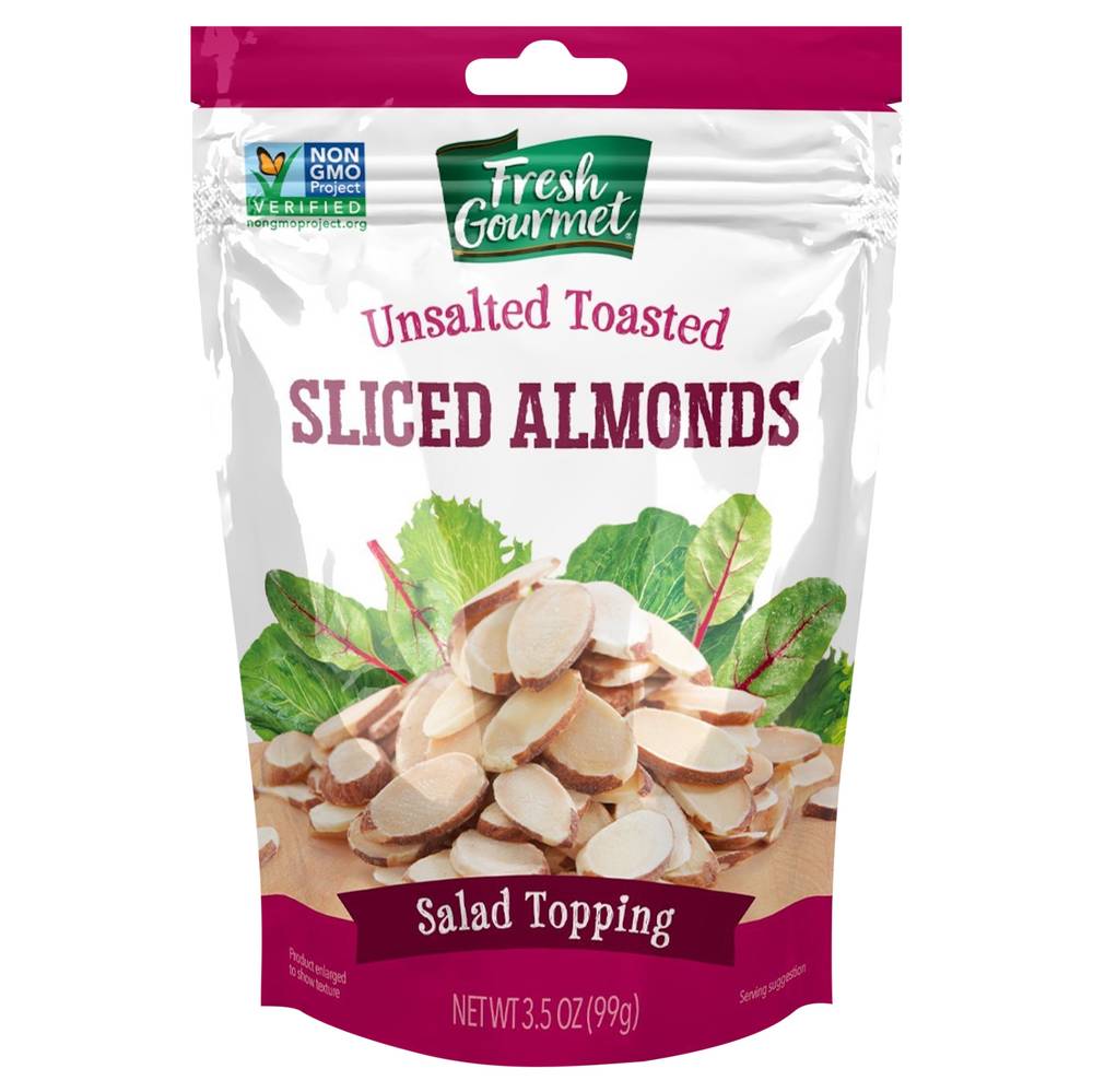 Fresh Gourmet Unsalted Toasted Sliced Almonds (3.5 oz)