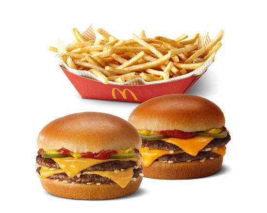 2 Double Cheeseburger & Basket of Fries