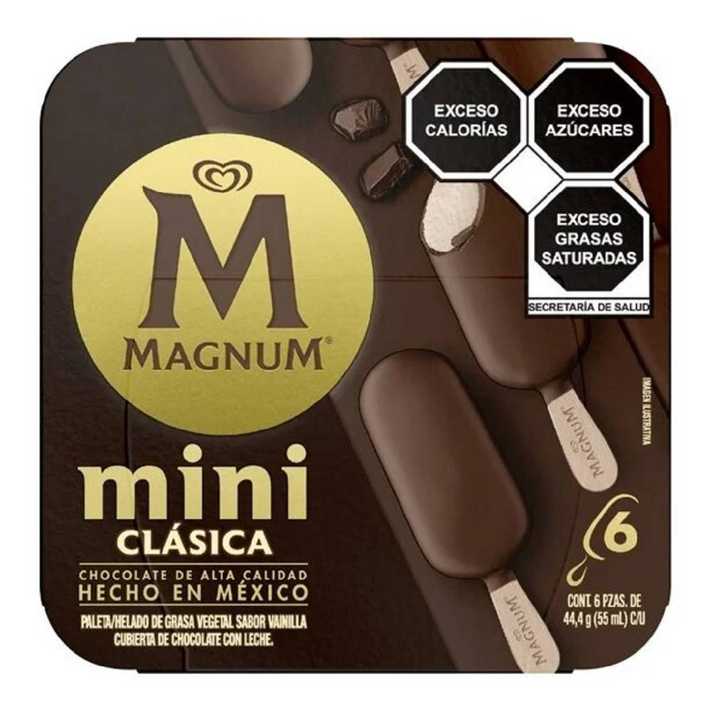 Magnum paletas mini clásica (6 pack, 44.4 g)